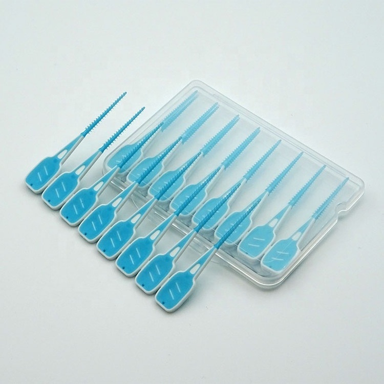 Hot sale rubber picks teeth cleaner toothpicks dental floss Interdental brush