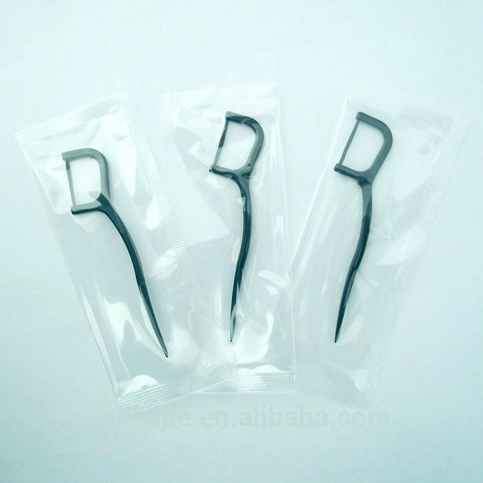 Charcoal Dental Floss Tooth Pick Bamboo Dental Flosser Pack of 30pcs