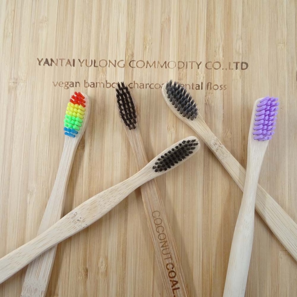 100% Biodegradable Eco Private Label bamboo container Bamboo Charcoal Toothbrush Case Sets