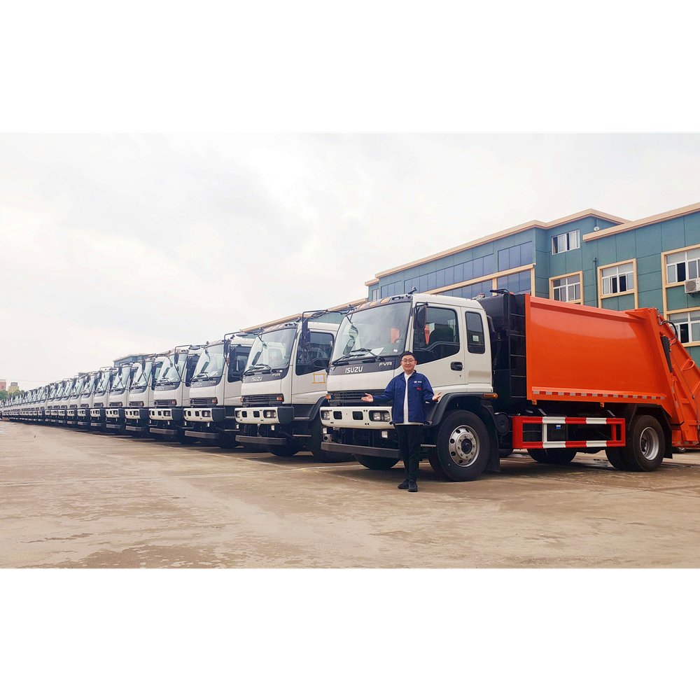 ISUZU 4x2 Compress Garbage Truck 25cbm Rear Loading Disposal Refuse Waste Compactor Truck