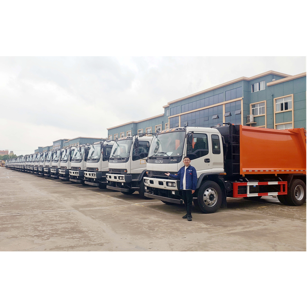 ISUZU 4x2 Compress Garbage Truck 25cbm Rear Loading Disposal Refuse Waste Compactor Truck