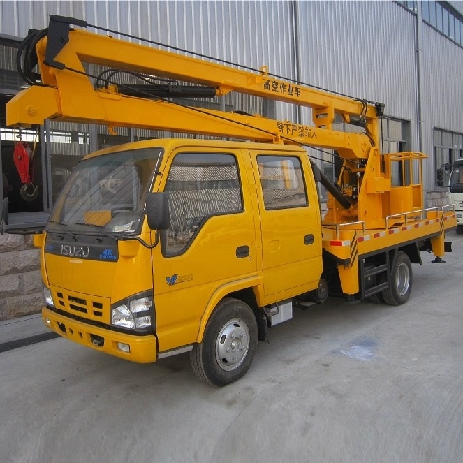 4*2 Hydraulic Lift Platform Truck 18m Truck Mounted Aerial Working Platform with Bucket