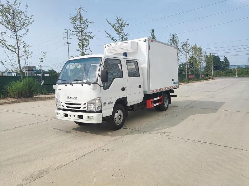 I Suzu 4X2 Small Food Refrigerator Truck Van freezer Food Delivery Trucks for sale