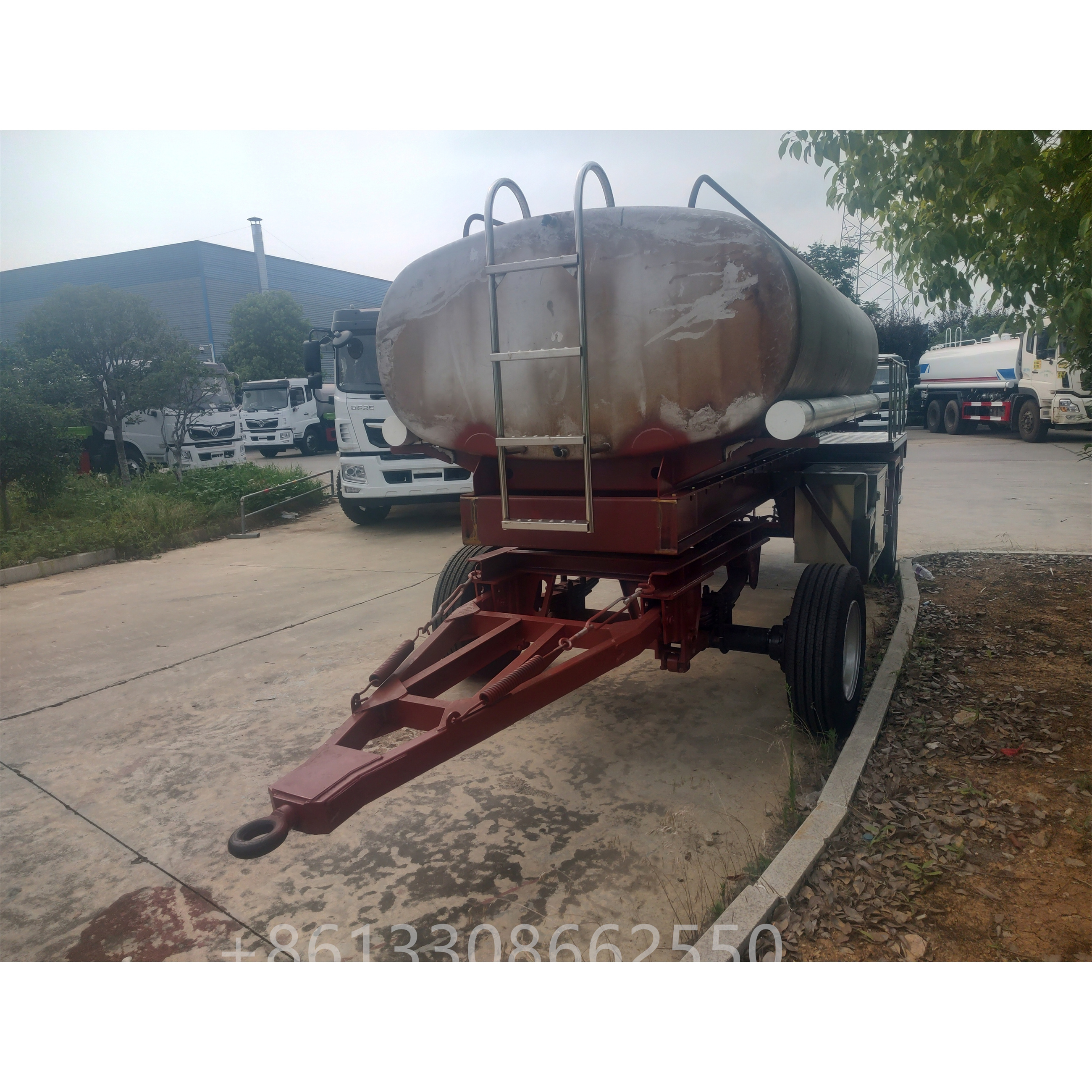 Customized 2 Axles  5000l    5  cbm Tractor Farm Water Tank Truck Trailers