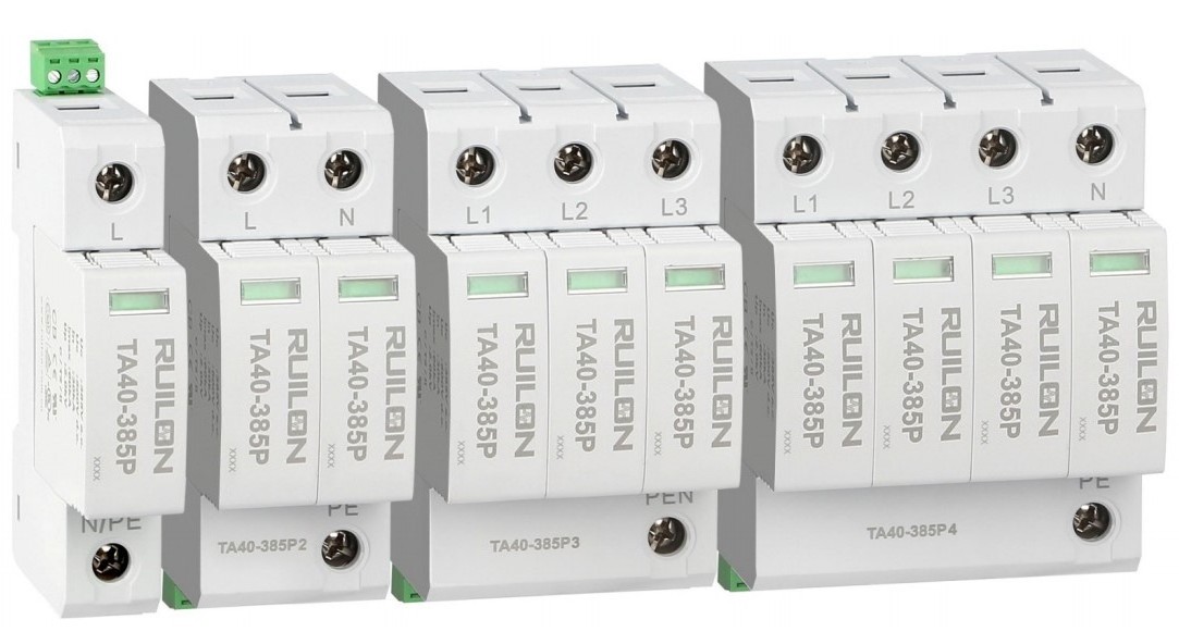 Surge Arrester Parafoudre Ac 3 Phase+n 385v 20ka 40ka Spd Ac Surge Protector Device For Lightning Protector