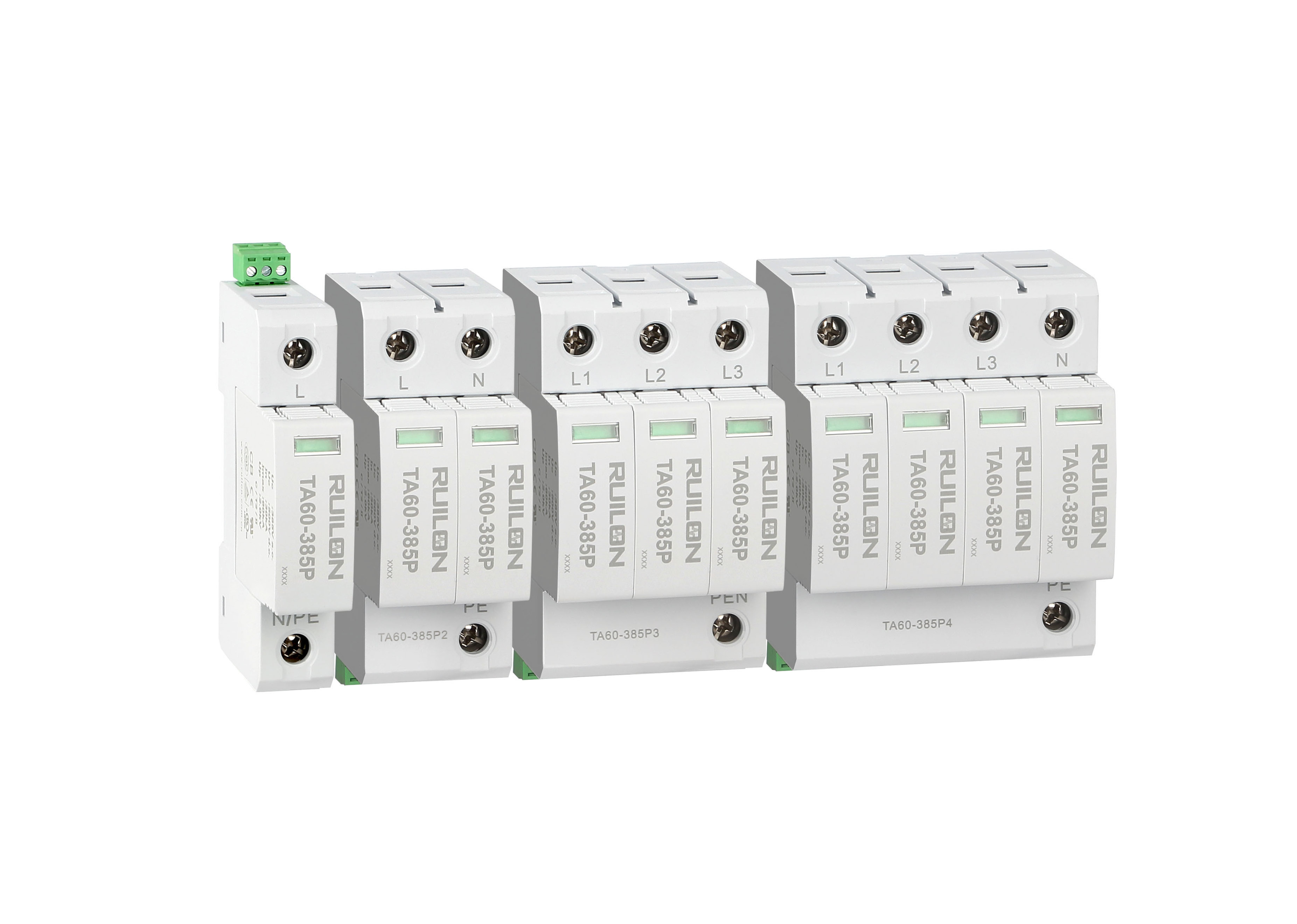 Surge Arrester Parafoudre Ac 3 Phase+n 385v 20ka 40ka Spd Ac Surge Protector Device For Lightning Protector