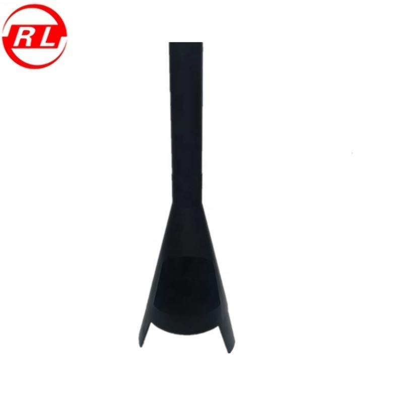 Round carbon steel wood-burning fireplace