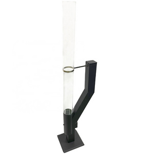 Powder Coated Black Free Standing Outdoor Wood Pellet Patio Heater/Glass Flue Patio Heater