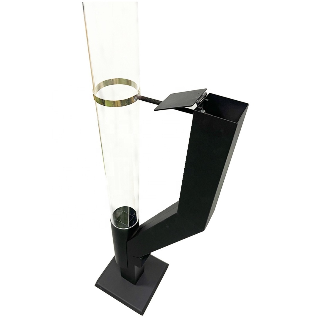 Powder Coated Black Free Standing Outdoor Wood Pellet Patio Heater/Glass Flue Patio Heater