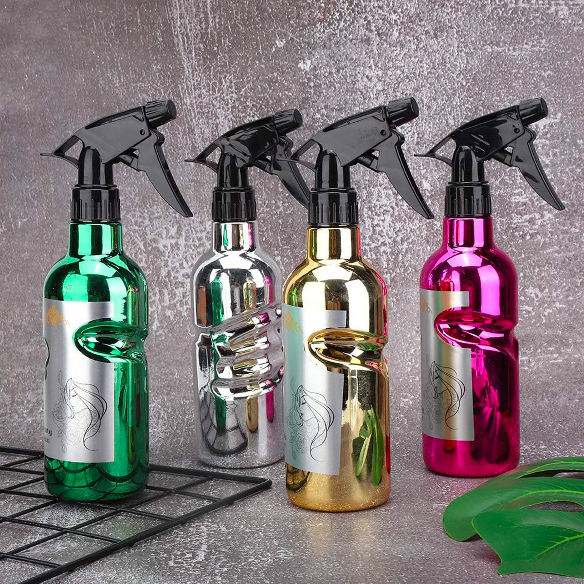 REMAX Hair Palm Electroplating Spray Bottle 500ml Retro Oil Plastic Bottle Hair Stylist Special Ultra Fine Spray Bottle