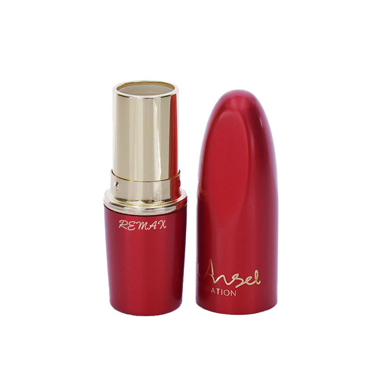 Red Aluminum Empty Rose Gold Lip Balm Packaging, Lip Stick Container Case, Rose Gold Lipstick Tube