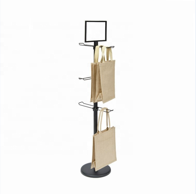 Metal 3 Tier Tote Bag Display Rack Handbag Hanger Stand