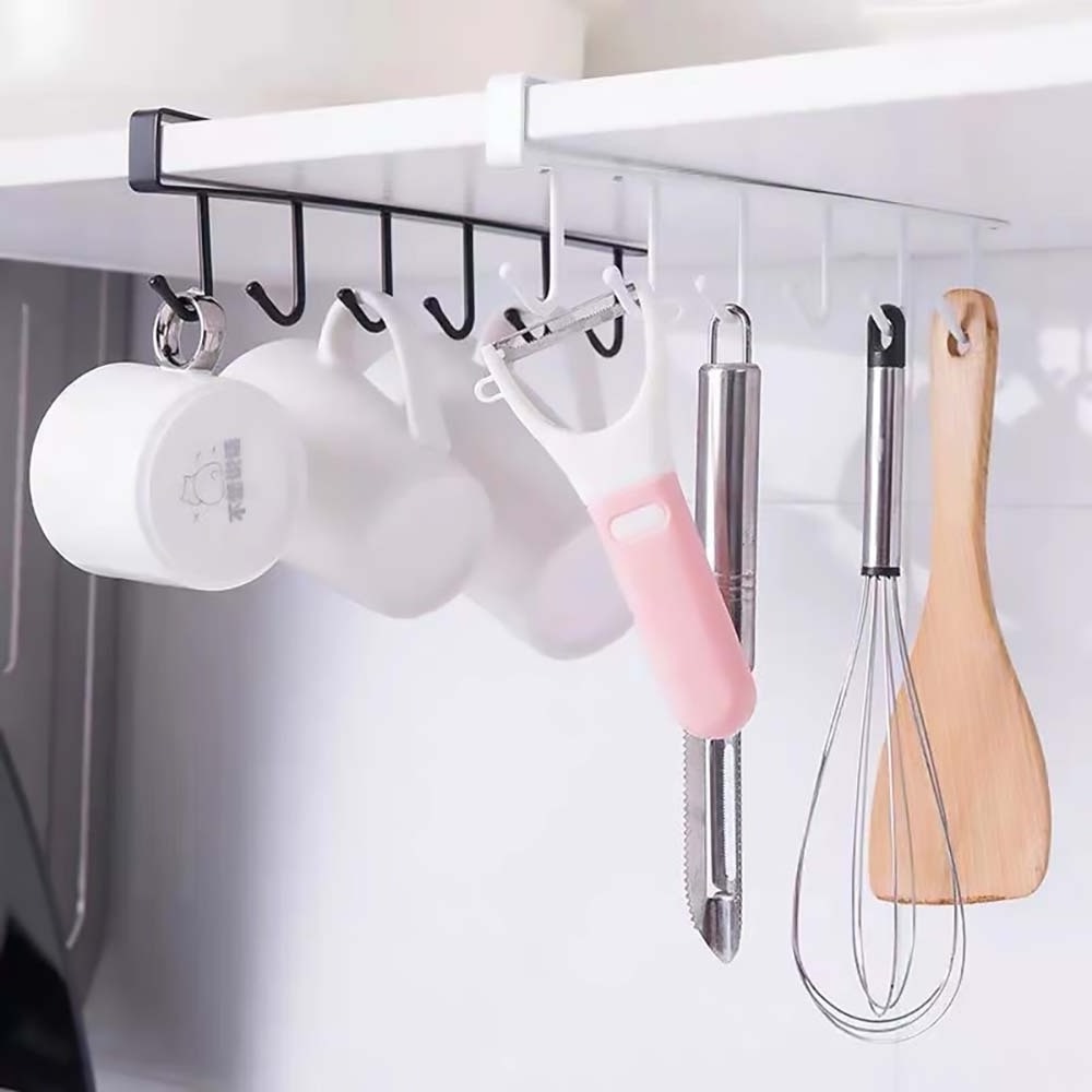 Kitchen Utensils Organizer Shelf Storage Towel Hooks Housekeeper Hangers Cabinet Storage Shelves For Kitchen Convenience