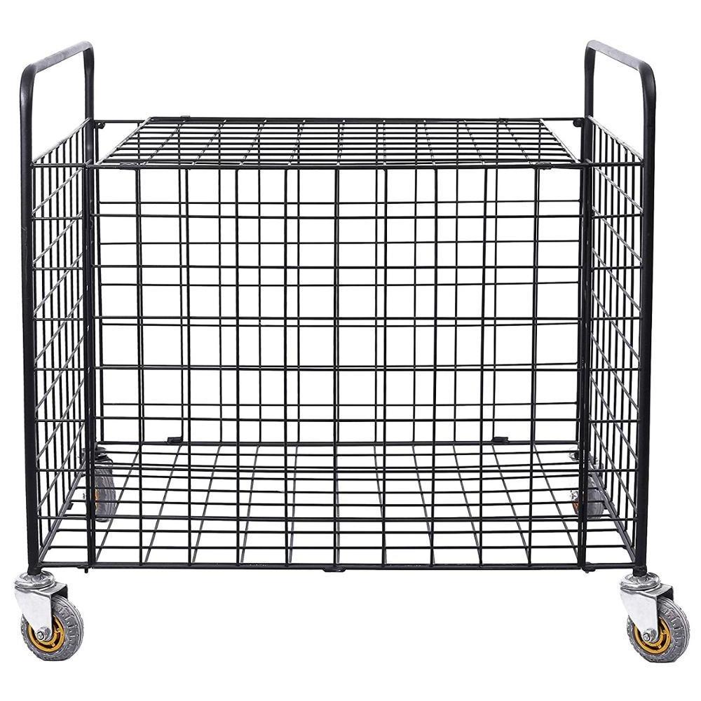 Metal Mesh Cart Gym Organizer Basketball Rack Ball Storage Storage Holders & Racks Storage Ball or Others for Non-folding Rack