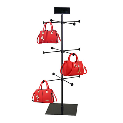 Modern Metal Iron Handbag Flooring Shelf Stand Frame Bag Retail Organizer Display Rack