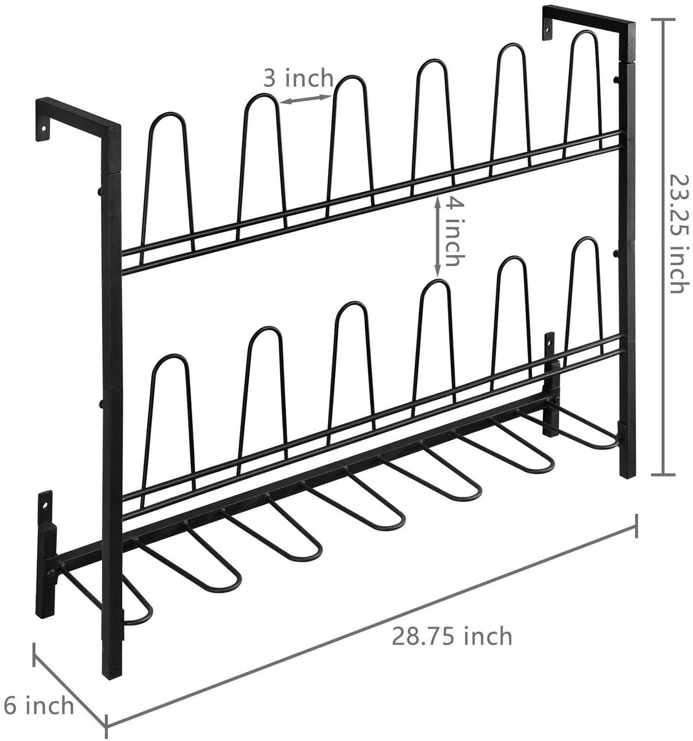 9 Pair 3 Tires shoe wall mounted sneaker shelves rack display