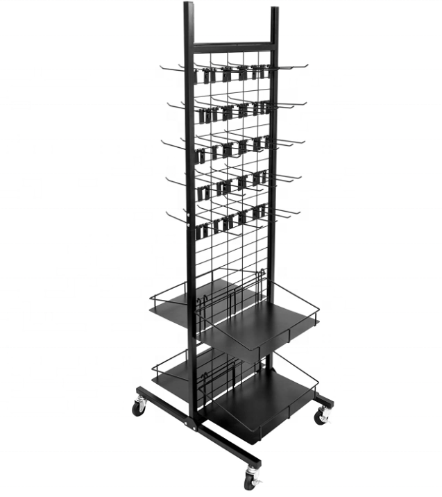 Retail Rolling Merchandising Display Racks Stand Store Fixture