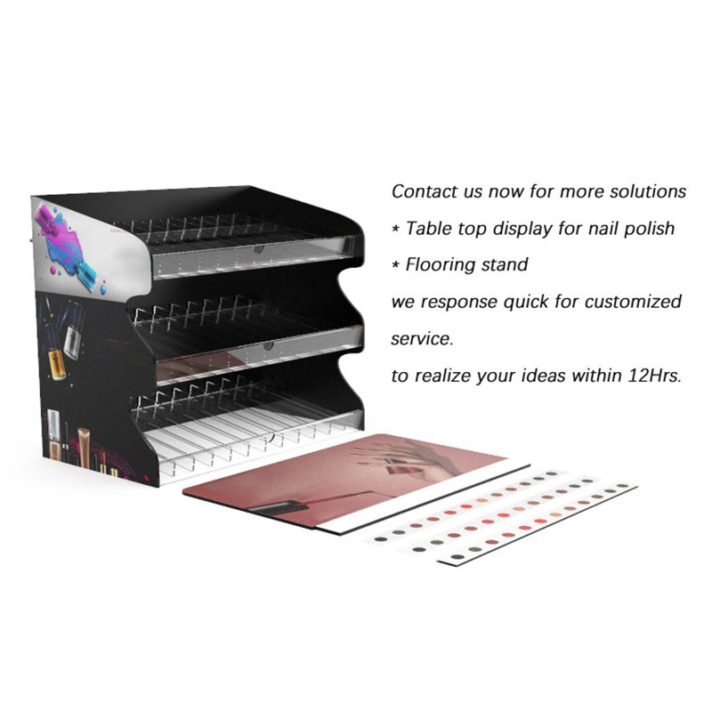 Counter Top 3 Tiers Nail Polish Organizer Display Rack Metal Wire Lipstick Perfume Shelves Rack