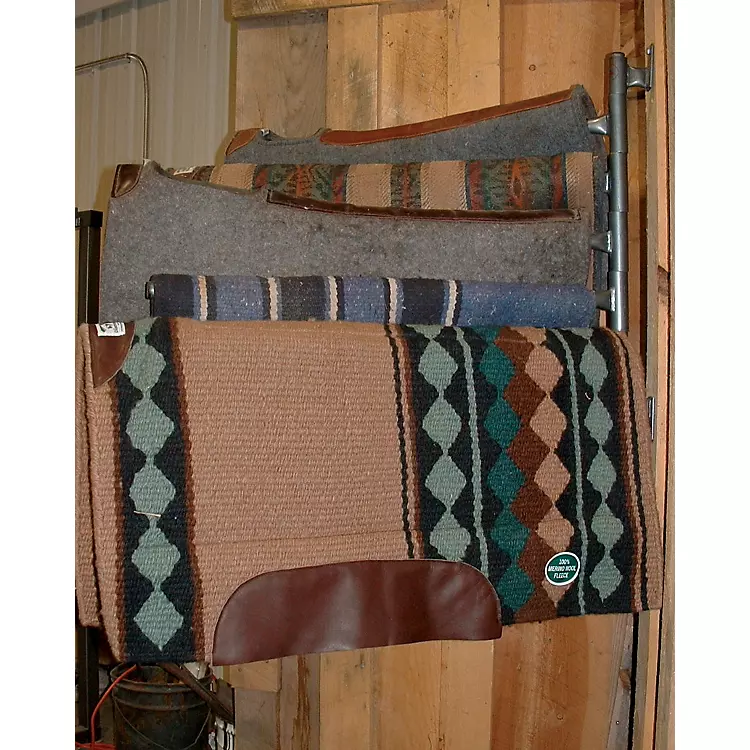 5 Arm Wall Mounted Blanket Pad Display Rack Saddle Pad Holder Stand for Horse Farm