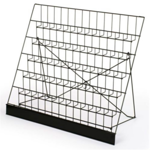 Six Tier Light Carry Black Wire Magazine Newspaper Folding Book Rack