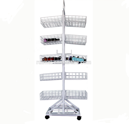 Four sides display for Umbrella rack supermall metal wire basket rack New design umbrella display stand