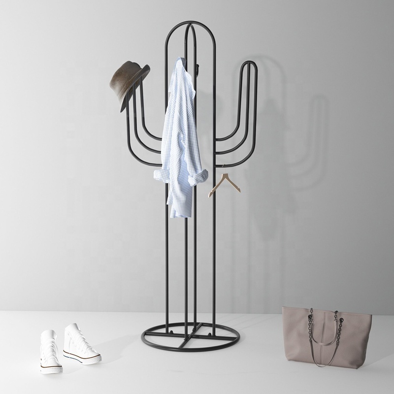 Creative Fashion Cactus Floor Clothes Hanger Multifunction Coat Hat Rack