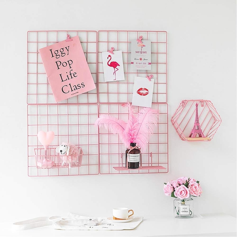 INS Style Wall Decor Home Hanging Photo Display Wire Grid Wall Panel