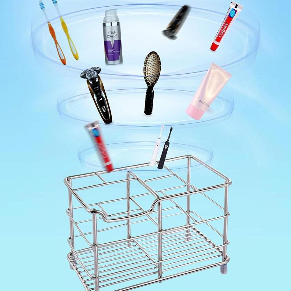 Electric Toothbrush Holder, Stainless Steel Bathroom Storage Organizer Stand Rack