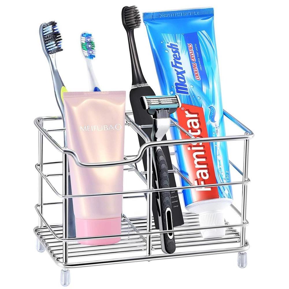 Electric Toothbrush Holder, Stainless Steel Bathroom Storage Organizer Stand Rack