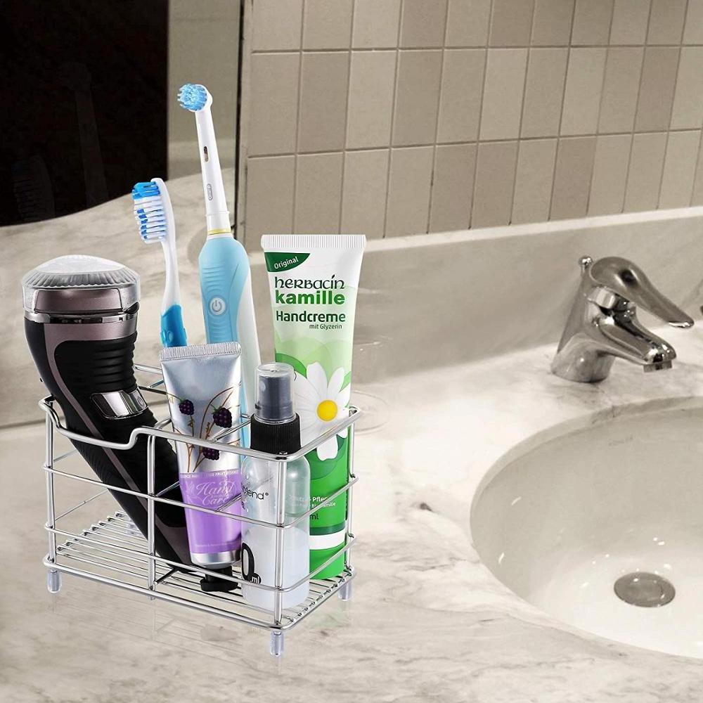 Electric Toothbrush Holder, Stainless Steel Bathroom Storage Organizer Stand Rack