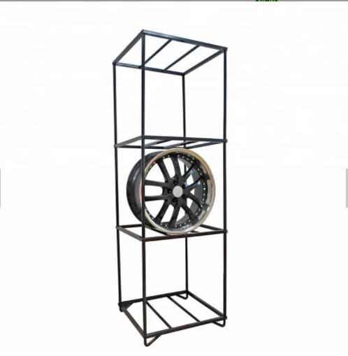 Freestanding Tire Display Stand Rack Wheel Rim Display Rack