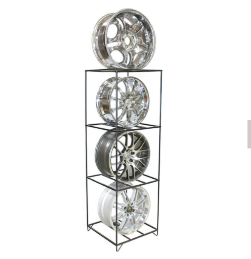 Freestanding Tire Display Stand Rack Wheel Rim Display Rack