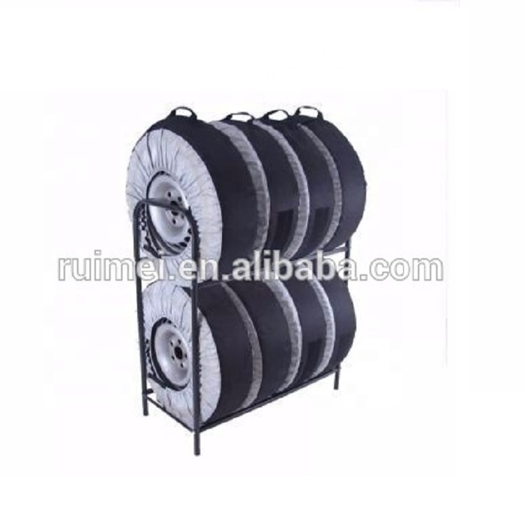 Metal Custom Tire Display Rack Car Tyre Stand Tire Display Stand