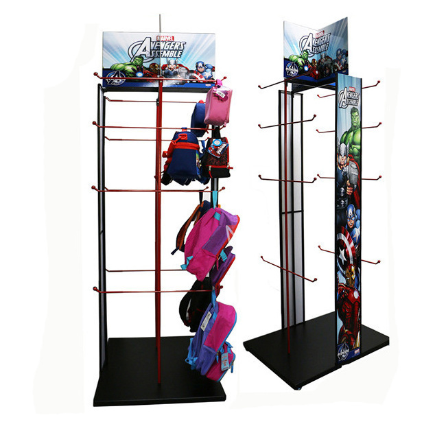 Lager Floor Standing  School  Backpack Bag Display Rack