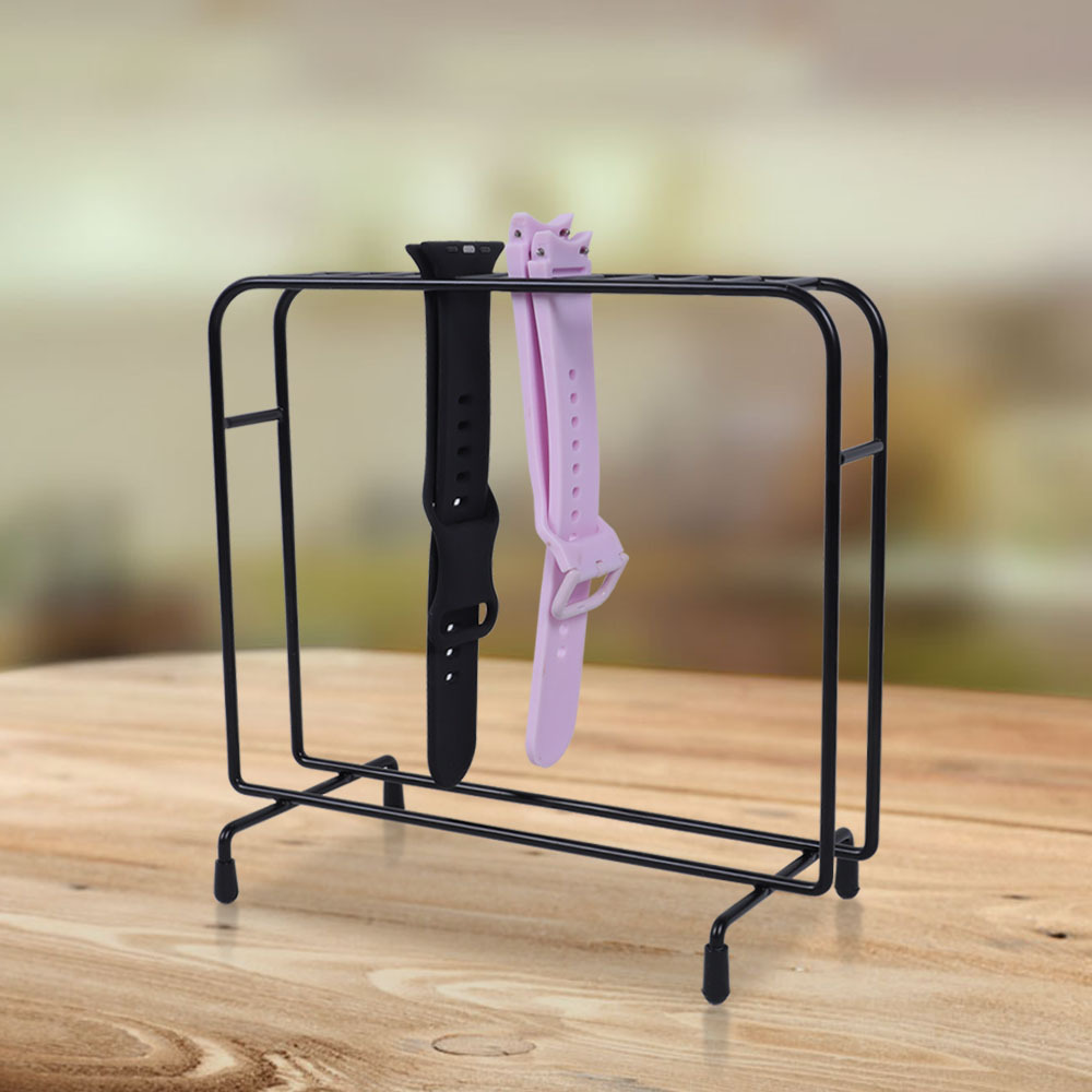 Commercial Counter Top Metal Wire Watchband Holder Display Rack Wrist Strip Storage Stand