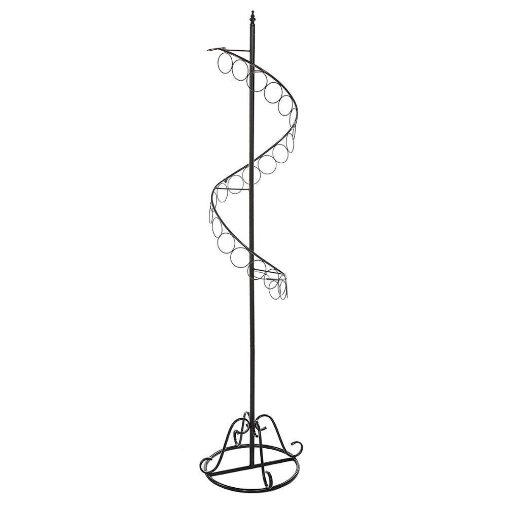 Metal Spiral Design 25 Ring Scarf Display Rack Floor Standing Retail Store Display Stand Rack