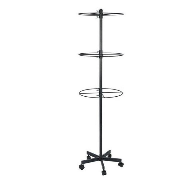 Metal Round Apparel Rack Retail Rotating Display Stand Clothing Display Stand