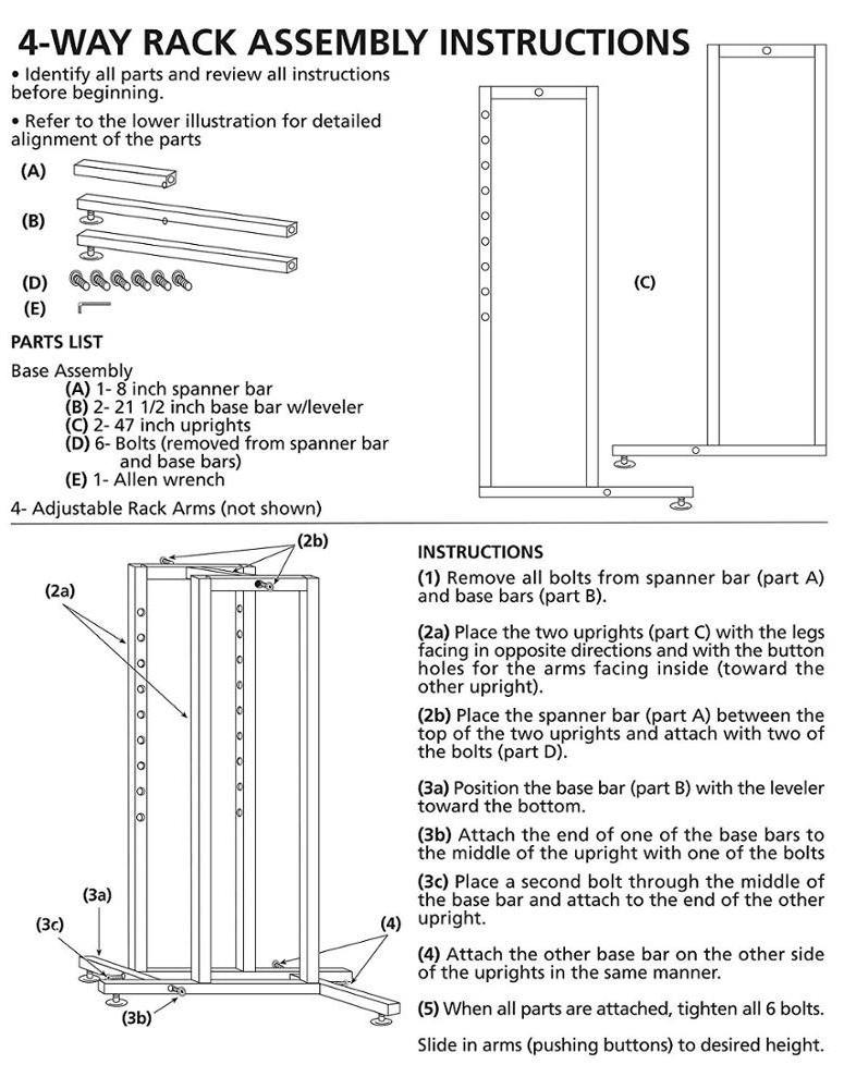 4 Way Clothing Display Rack For Garment Shop with Straight Arms (Black)