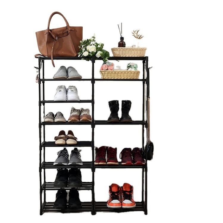 RuiMei Customized  8-Tier Tall Shoe Rack Organizer 24-35 Pairs Metal Shoe Rack for Closet