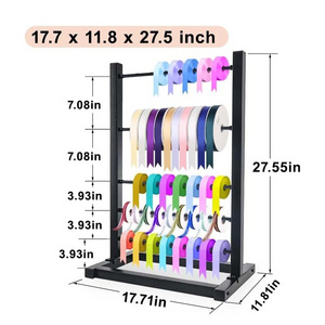 Metal Ribbon Storage Stand Wrapping Paper Display Rack for Craft Room Cake Shop Flower Store