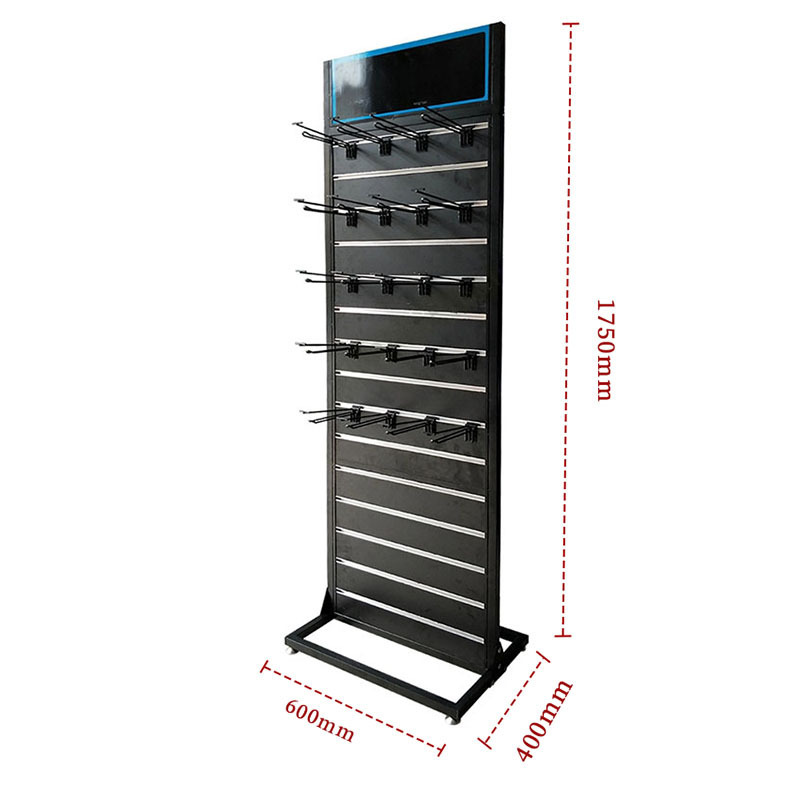 Floor Standing Slatboard Out Door Cycling  Gloves  Display Rack With Hook Retail Shop Hanging Shelf Metal Floor Rack Glove