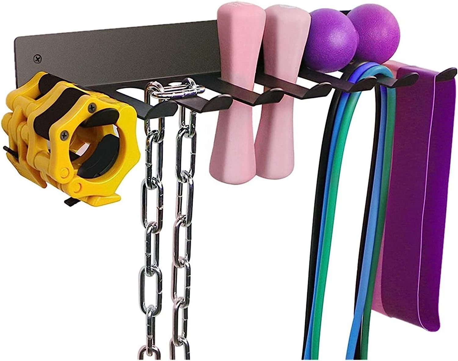 Heavy Duty Gym Rack Organizer Wall Mounted Baseball Hooks Bat Storage Display Stand