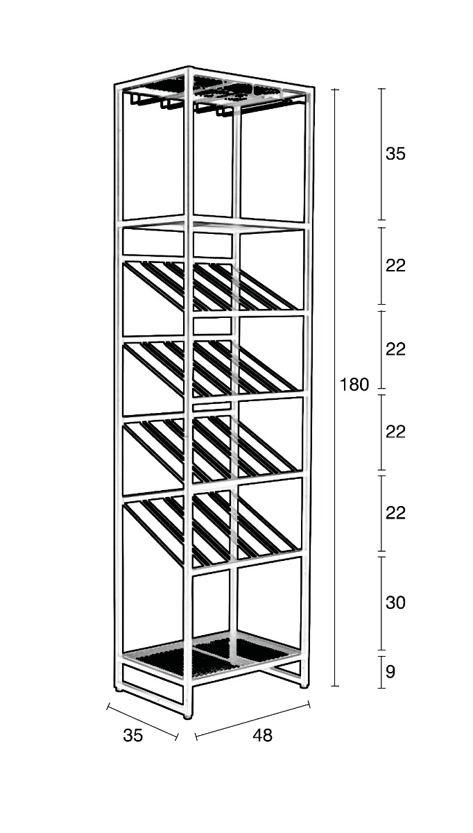 Metal Wine Bottle Shelf Rack Stand with Champagne Glass Holder Liquor Display Racks