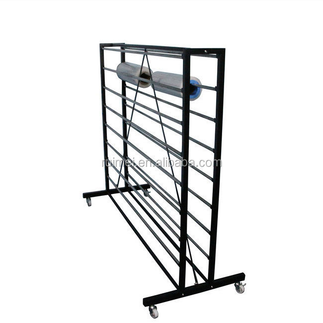 floor displays metal stands fabric roll display racks