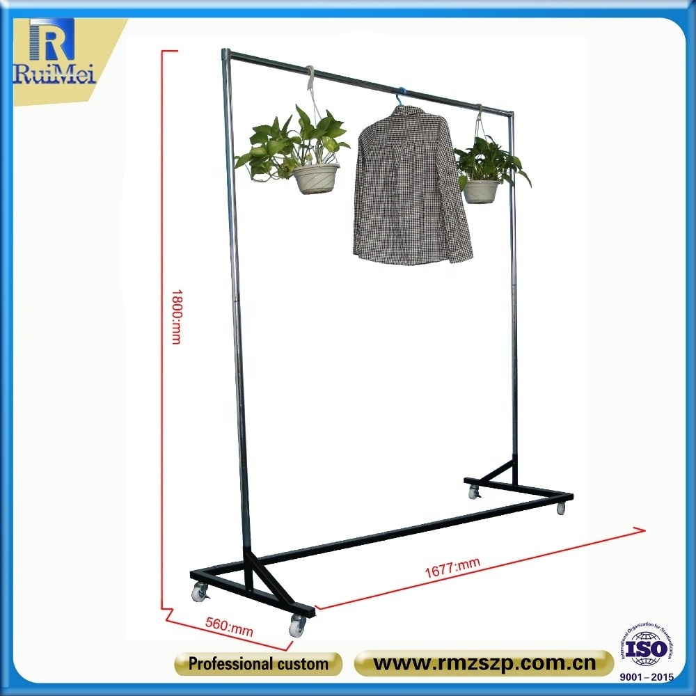 Rolling Rack Garment Display Z Rack Retail Clothing Rack