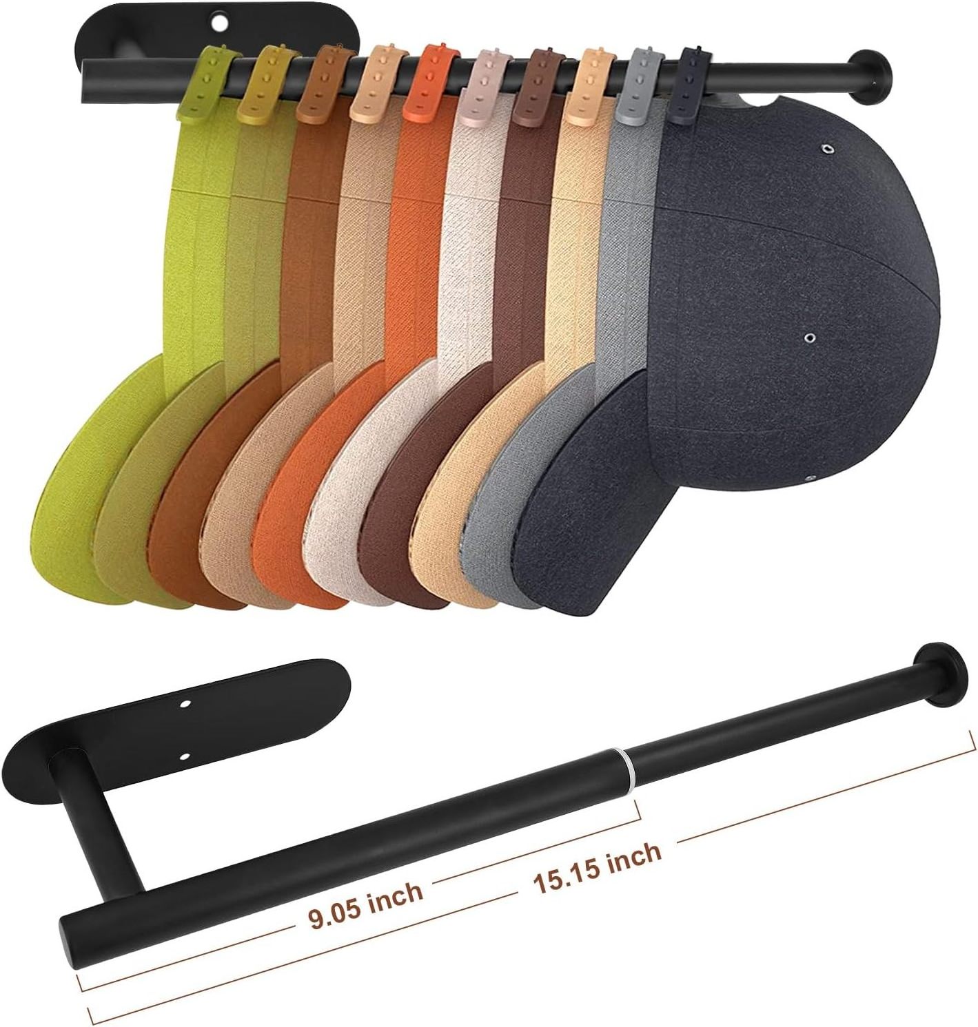 Baseball Hat Storage Rack Retractable Wall Hat Organizer Wall-mounted Storage Rack