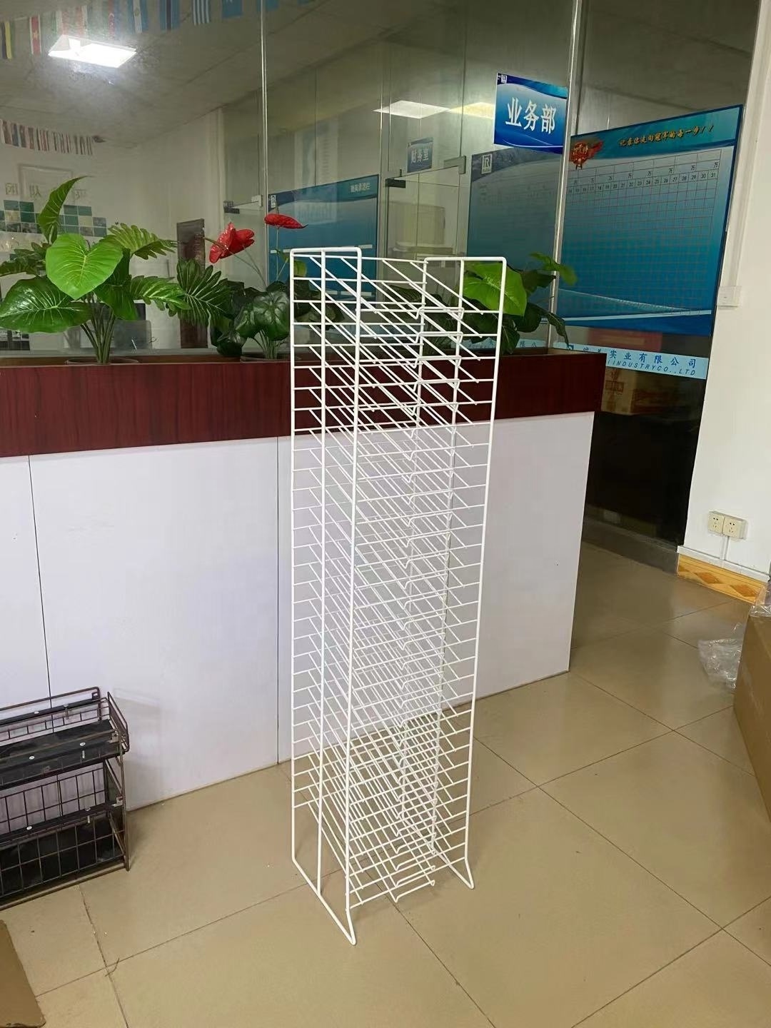 Floor Standing Placemat Display Rack Wallpaper Storage Rack