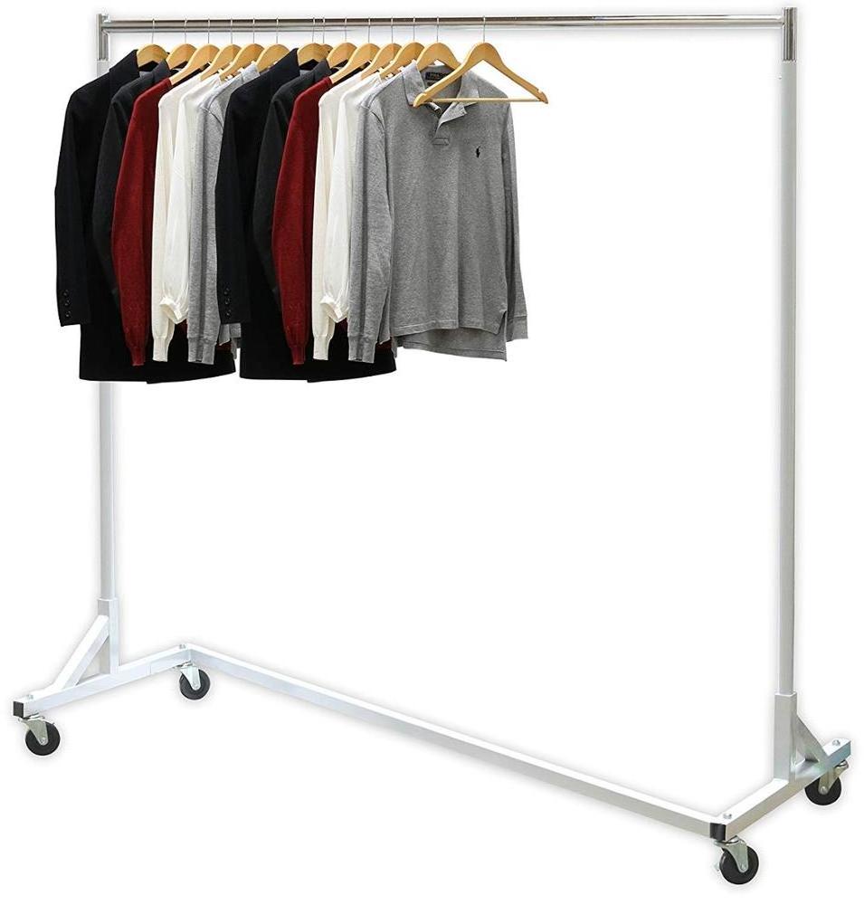 Industrial Grade Z-Base Clothes Garment Rack Heavy Duty Clothing Rolling Rack on Wheels