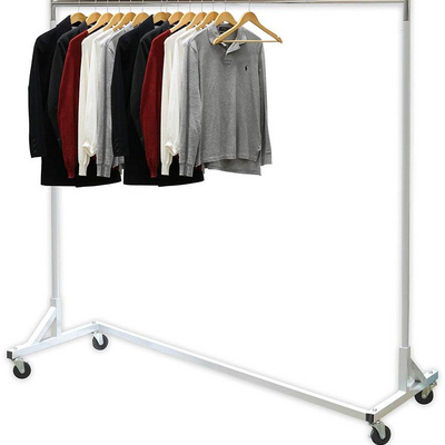 Industrial Grade Z-Base Clothes Garment Rack Heavy Duty Clothing Rolling Rack on Wheels