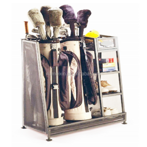 Free-standing Golf Equipment Display Rack Golf Bag Storage Stand